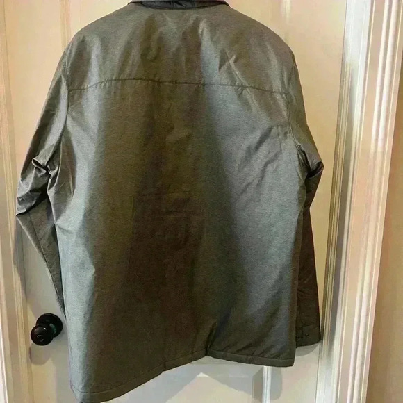 Men's The North Face Heather Gray Insulated Button Up Puffer Shirt Jacket Size L - Picture 6 of 6
